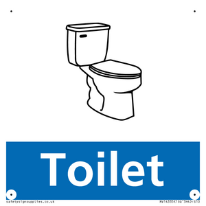 Toilet Illustrated Dementia Friendly Sign NHS Style Blue